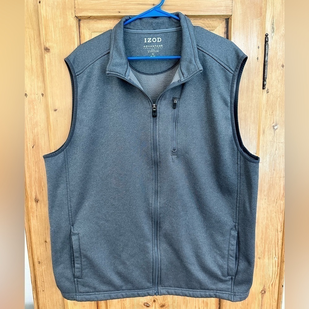 Izod Zip Up Advantage Performance Natural Stretch Vest Size XL